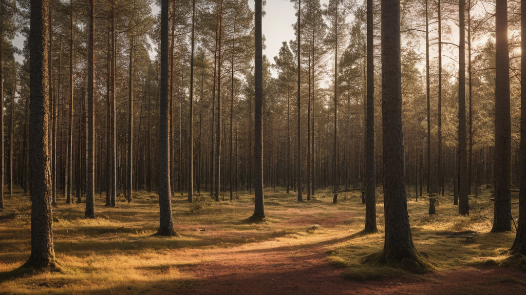 En stilla skogsstig i gryning — bilden representerar balans, eftertanke och vikten av ansvarsfullt spel.